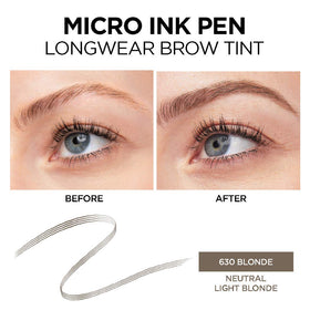 L'Oreal Paris ink stroke on skin demonstrating fine pigment payoff