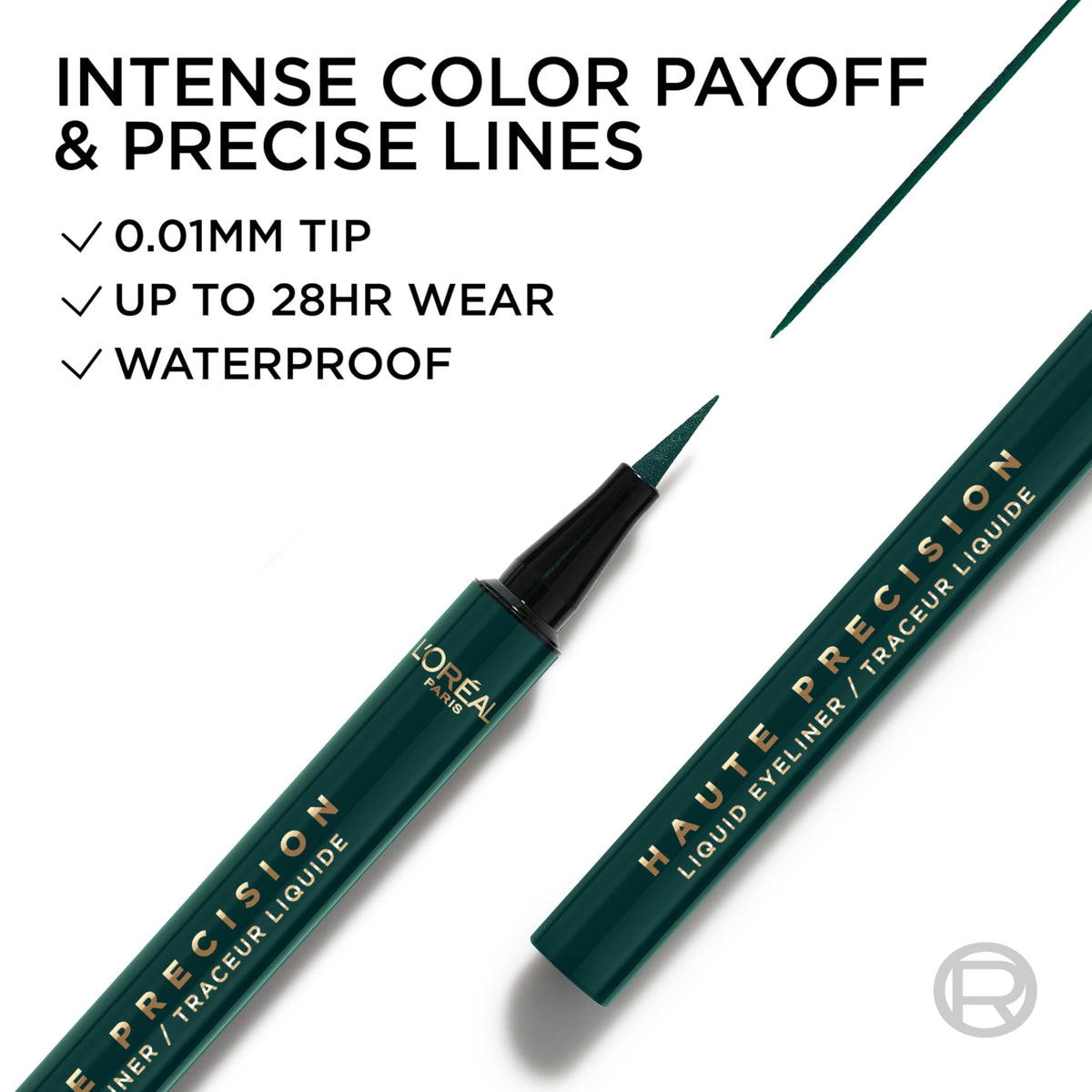 L'Oreal Paris ink texture swatched to show smooth, vivid payoff
