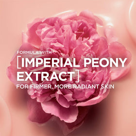 L'Oreal Paris open jar top view showing creamy rosy-pigmented contents