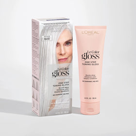 L'Oreal Paris gloss tube close-up highlighting easy one-step use