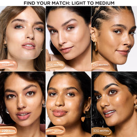 L'Oreal Paris Le Glow bottle label closeup highlighting ingredients and clean formula benefit