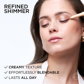 L'Oreal Paris stick applied on eyelid demonstrating quick finger-blend benefit