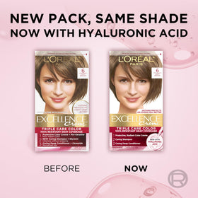 L'Oreal Paris after-color shiny hair in lifestyle scene, highlights radiant color benefit