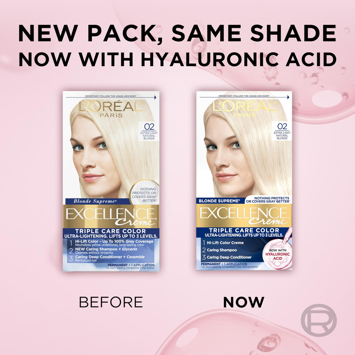 L'Oreal Paris lifestyle shot model with natural blonde color result