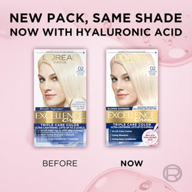 L'Oreal Paris lifestyle shot model with natural blonde color result