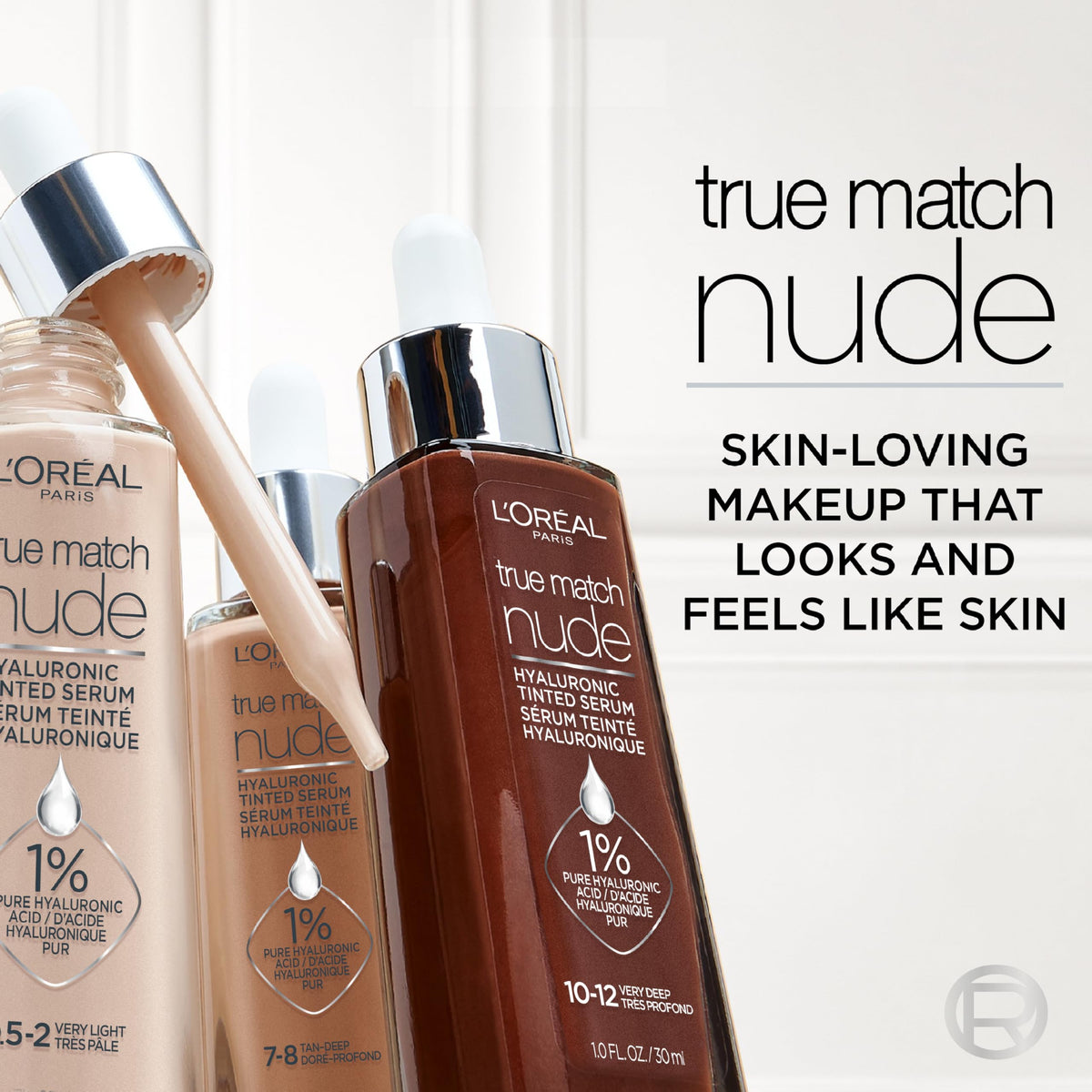 L'Oreal Paris model wearing foundation showing natural, luminous finish
