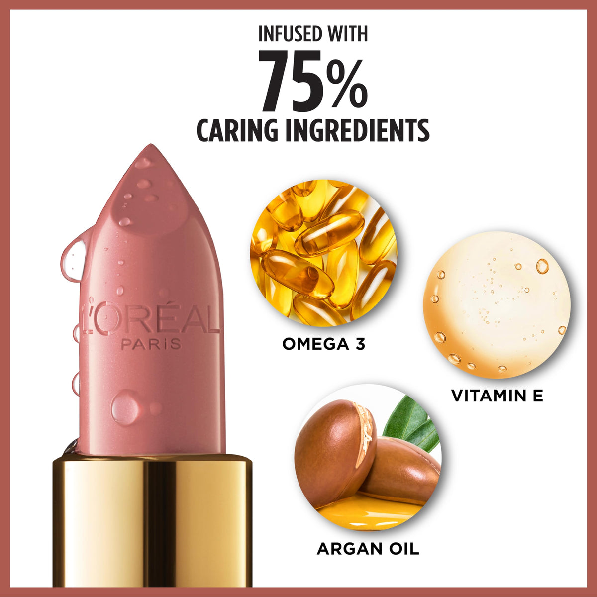 L'Oreal Paris lipstick in hand to show size and easy carry benefit