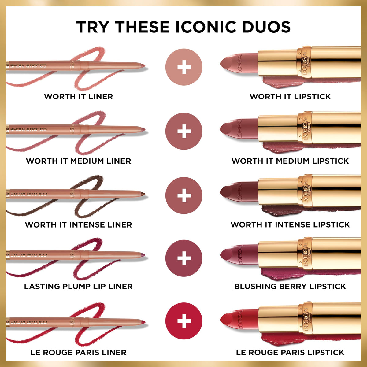 L'Oreal Paris lipstick beside argan oil to show nourishing ingredient benefit