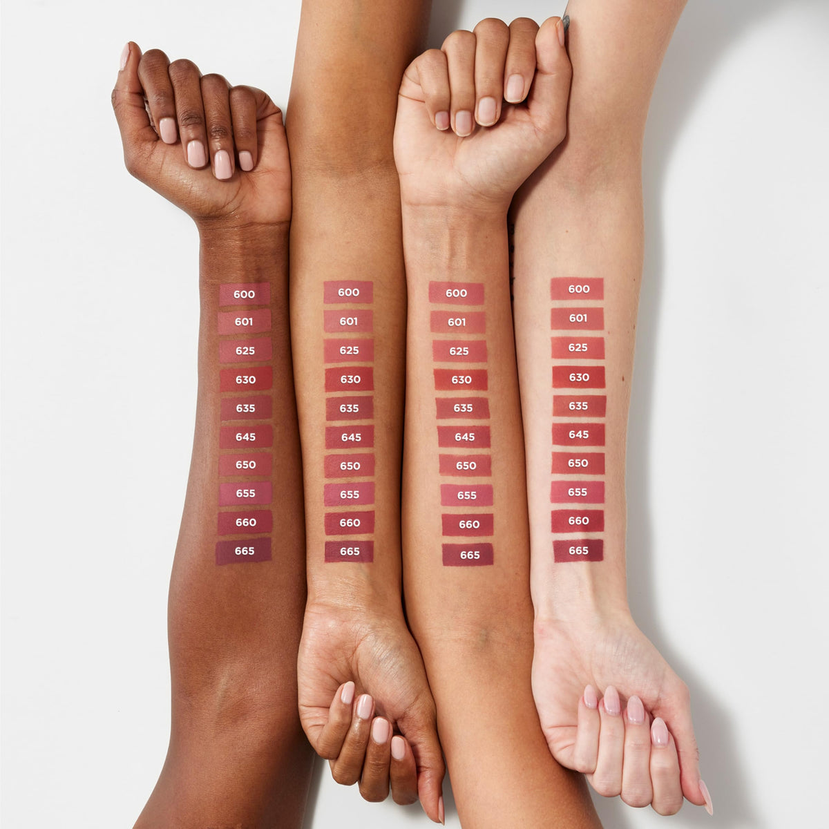 L'Oreal Paris liquid lipstick texture close-up highlighting powdery-matte finish benefit