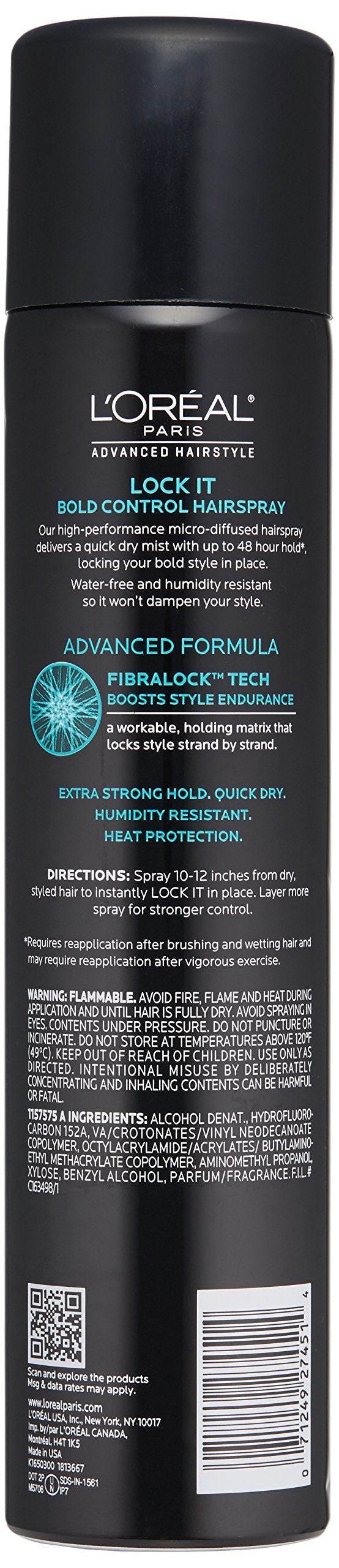 L'Oreal Paris Lock It on a styled braid outdoors, keeps braid neat and frizz-free