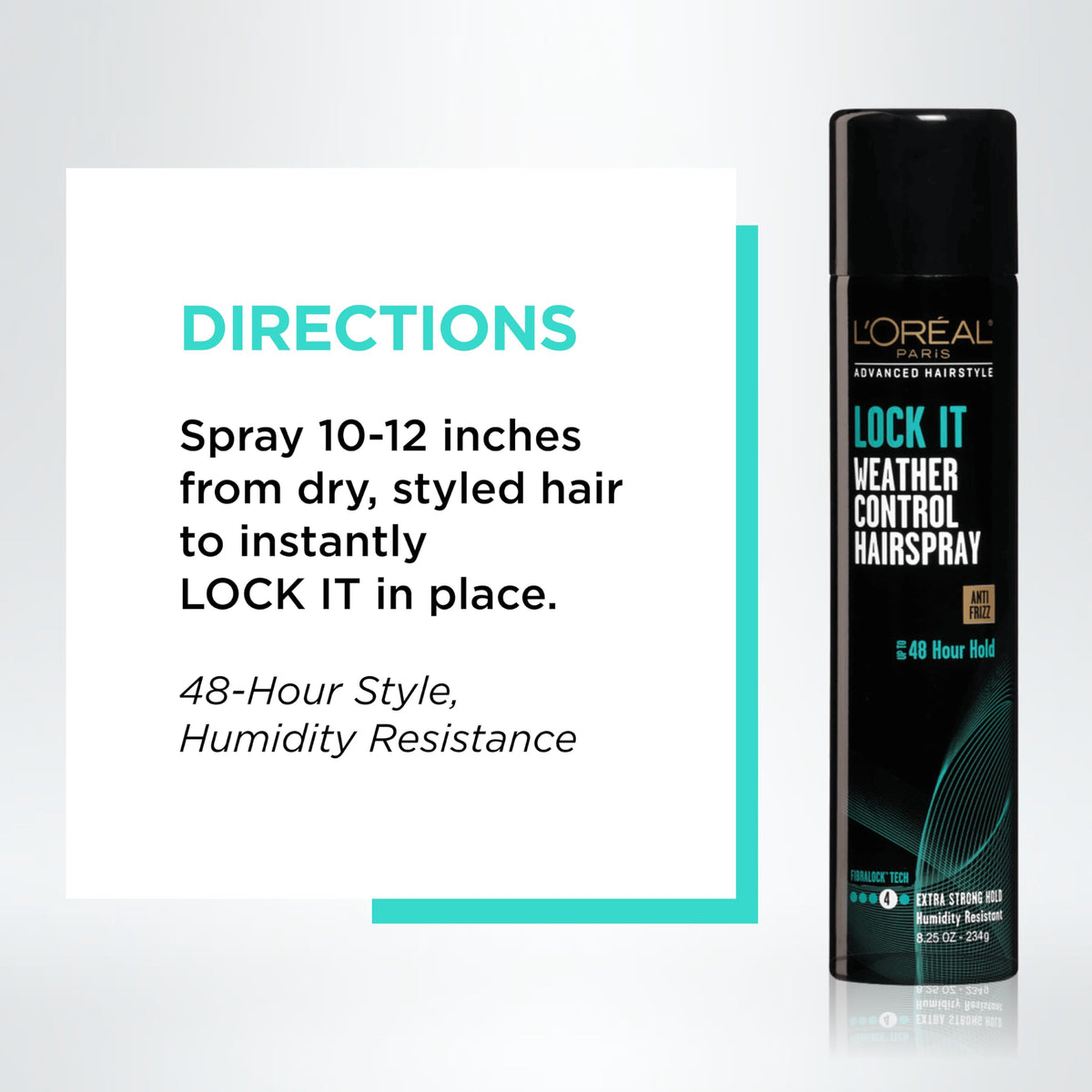 L'Oreal Paris LOCK IT held in hand to show real size and portability