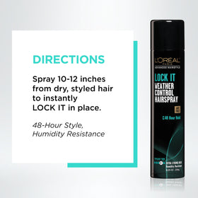 L'Oreal Paris LOCK IT held in hand to show real size and portability