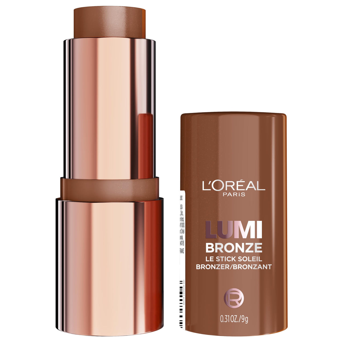 L'Oreal Paris bronzer stick front view showing compact design and easy application