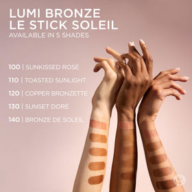L'Oreal Paris swatch of Lumi Bronze Toasted Sunlight on arm showing blendable warm pigment