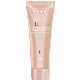 L'Oreal Paris bottle front view highlighting size and glow