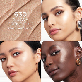 L'Oreal Paris applying stick to cheek showing immediate satin highlight benefit