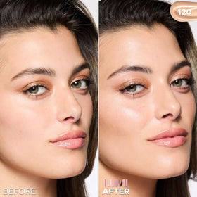 L'Oreal Paris drop dispensing the water-based tint demonstrating lightweight formula