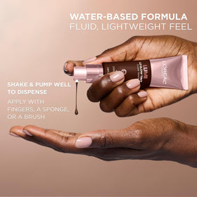 L'Oreal Paris packaging label detail emphasizing shade name and ingredient hints