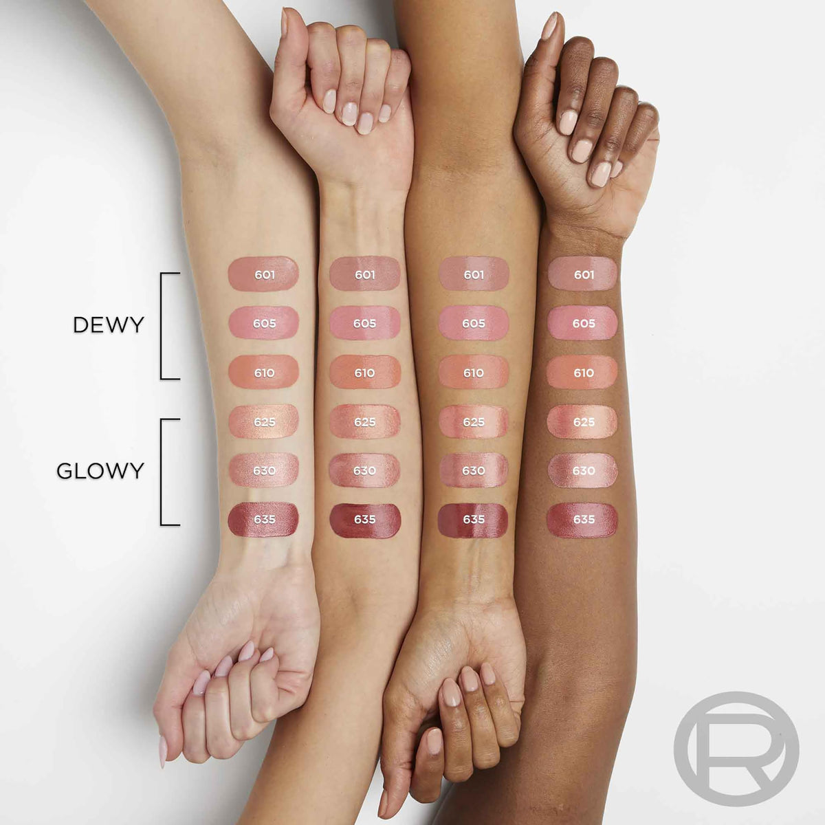 L'Oreal Paris model applying blush to cheeks, natural glowing complexion