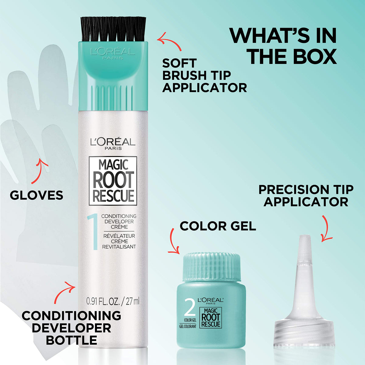 L'Oreal Paris before and after roots photo showing natural blended coverage benefit
