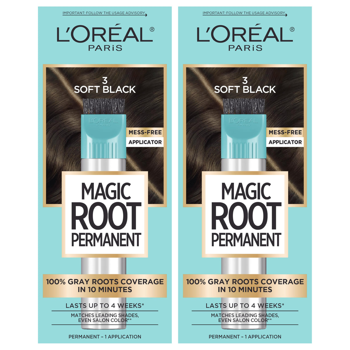 L'Oreal Paris front packaging showing kit and benefits for quick touch-ups