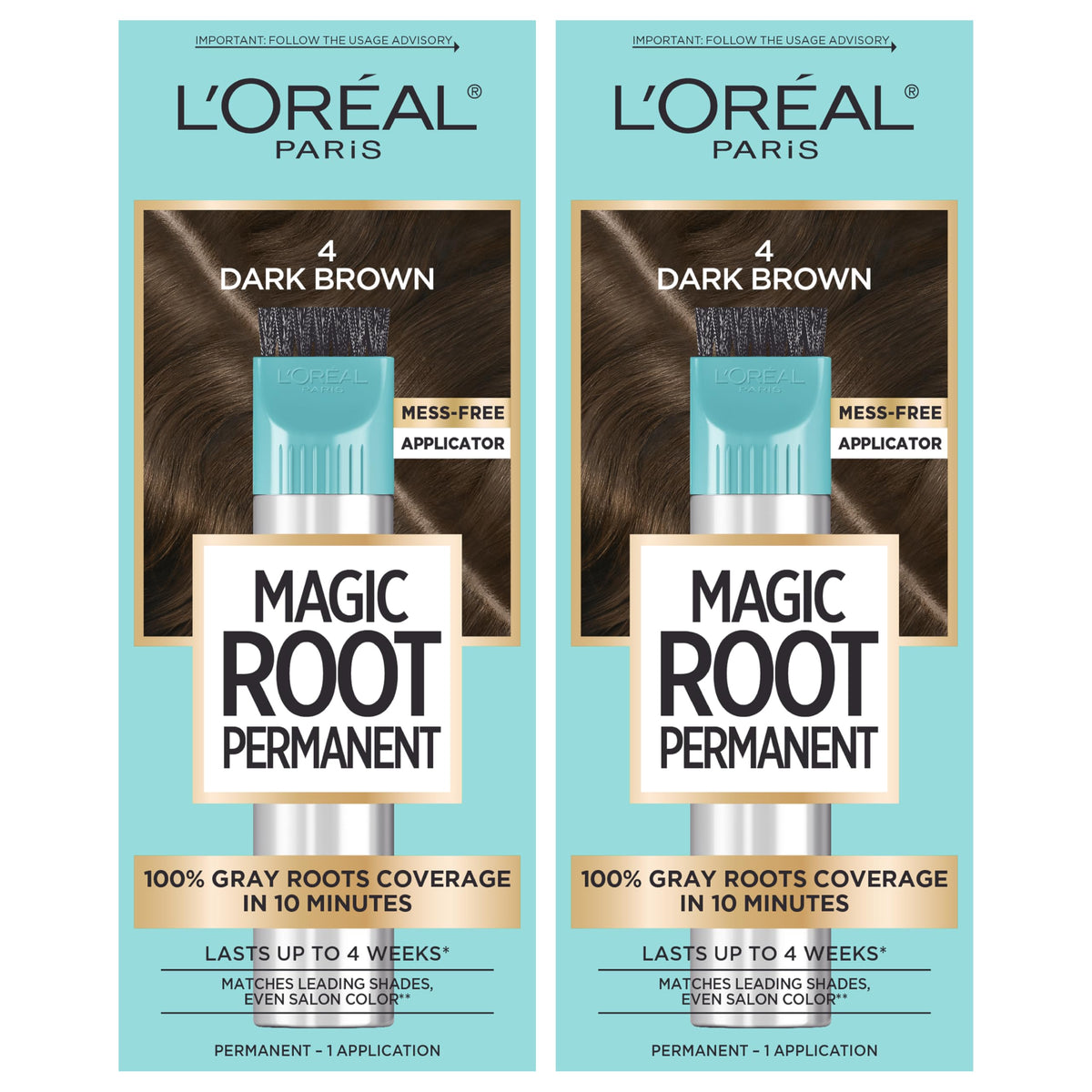 L'Oreal Paris front packaging showing shade and quick 10-minute benefit