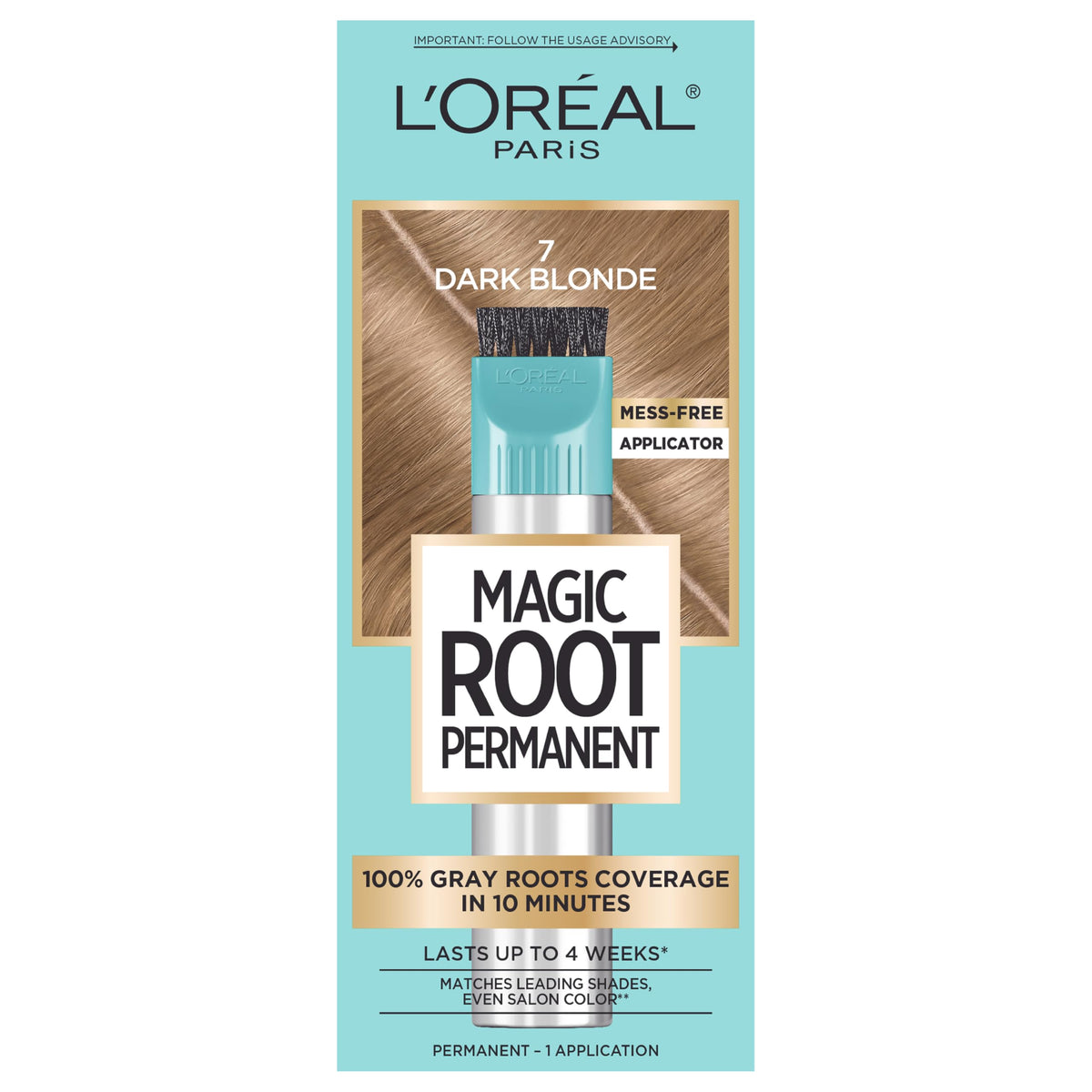 L'Oreal Paris front packaging showing shade and quick 10-minute benefit