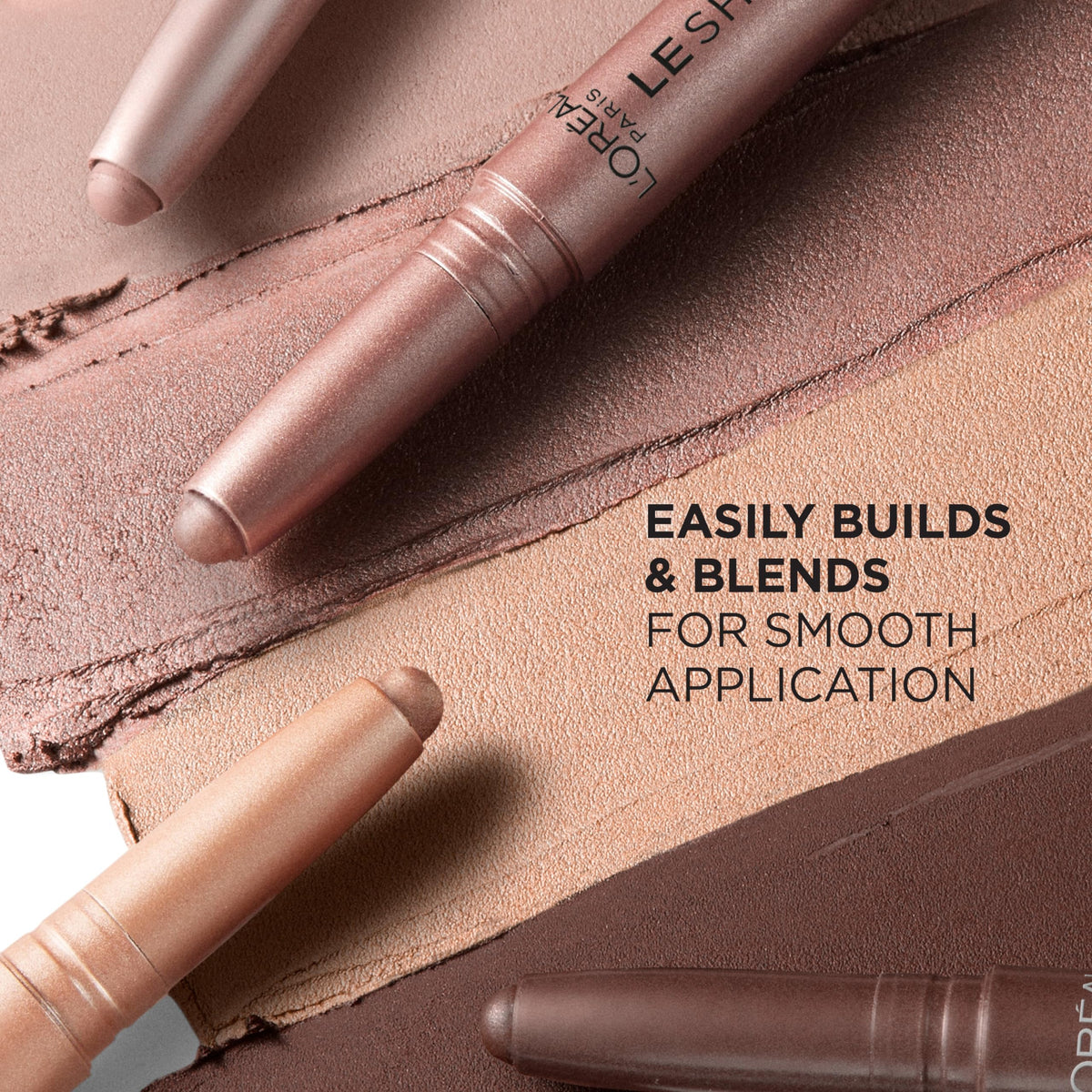 L'Oréal Paris lifestyle image of evening makeup look highlighting polished bronze glow benefits.