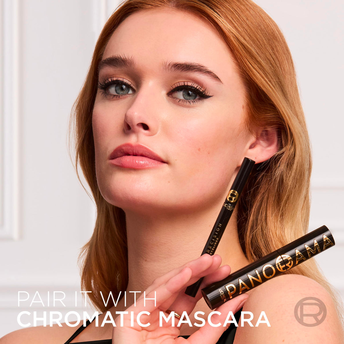 Eyeliner tucked in makeup bag with L'Oreal Paris for everyday portability and quick touch-ups