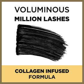 L'Oreal Paris mascara texture swatch on skin showing smooth buildable pigment
