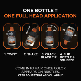 L'Oreal Paris application in use demonstrating easy direct-to-hair application