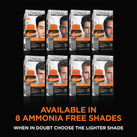 L'Oreal Paris kit contents laid out showing everything included for one application