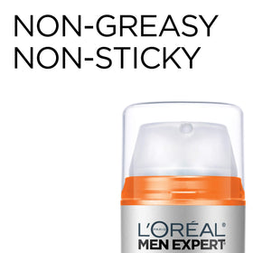 L'Oreal Paris Men Expert moisturizer dispensed on hand demonstrating easy spread and hydration