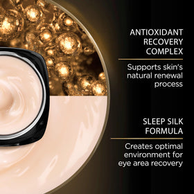 L'Oreal Paris applying eye cream at night to demonstrate soothing application