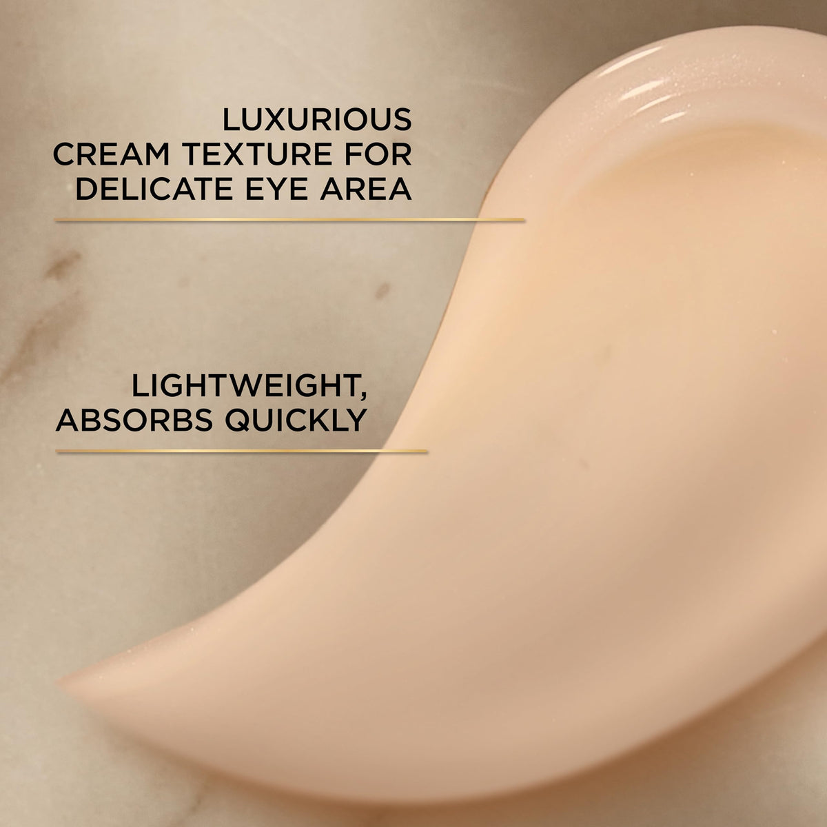 L'Oreal Paris close-up of silky cream texture highlighting smooth absorption