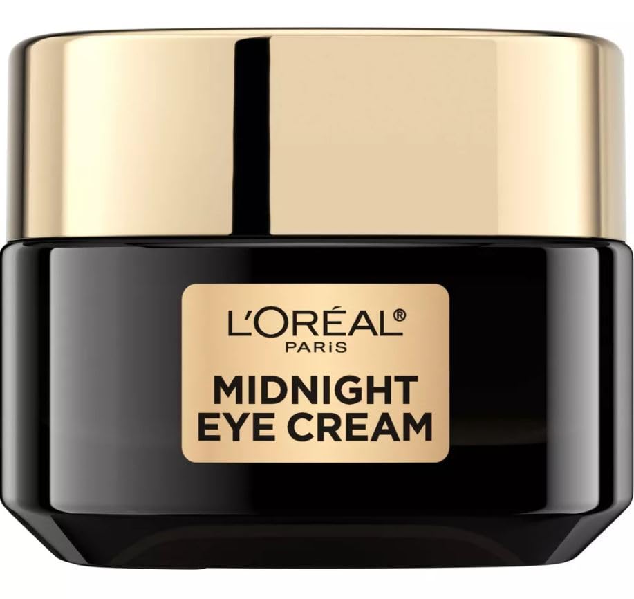 L'Oreal Paris cream texture close-up shows lightweight feel and quick absorption