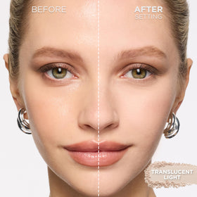 L'Oreal Paris open jar texture highlighting ultrafine powder for smooth blur