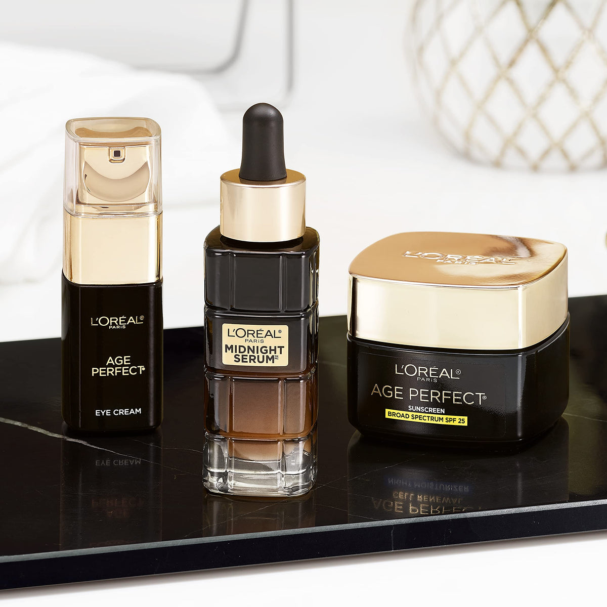 L'Oreal Paris moisturizer paired with midnight serum showing complementary routine benefit