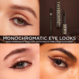 L'Oreal Paris before and after lashes demonstrating panoramic volume