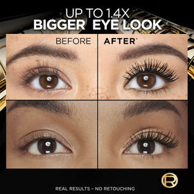 L'Oreal Paris Panorama applied on model eyes delivering visible panoramic lash volume