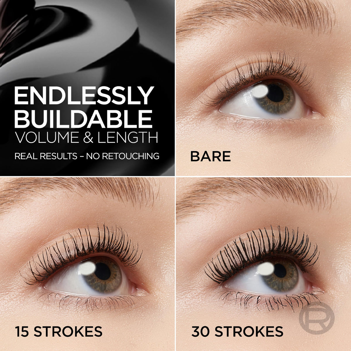 L'Oreal Paris Paradise Big Deal brush close-up demonstrating lash separation