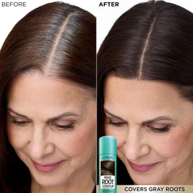 L'Oreal Paris parting root touch-up illustrating seamless color match