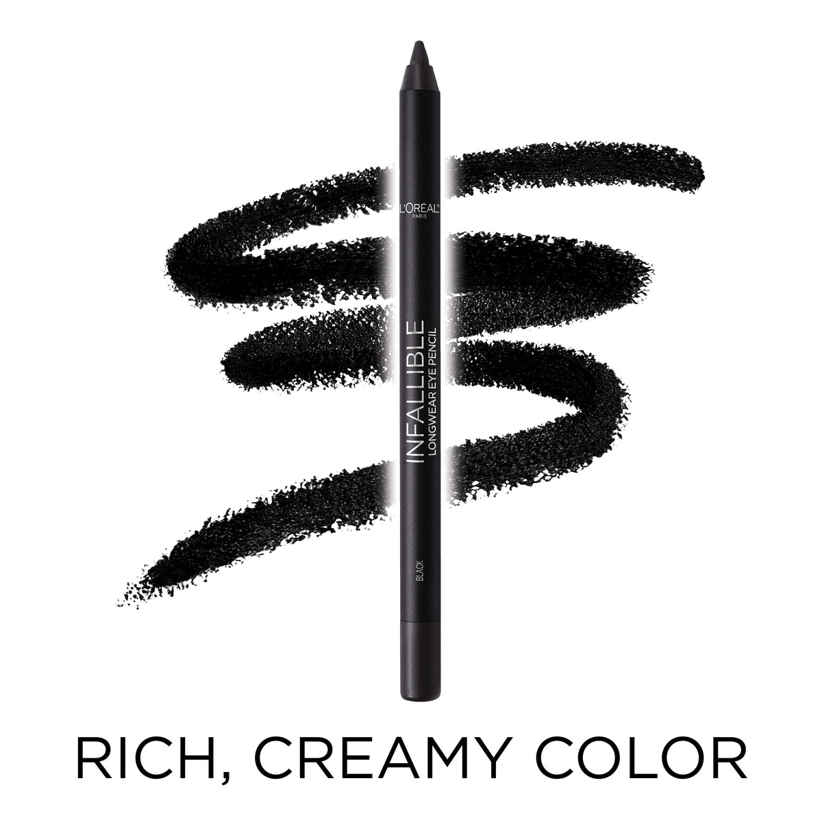 L'Oreal Paris pencil close-up tip detail for precise lines and easy sharpening benefit
