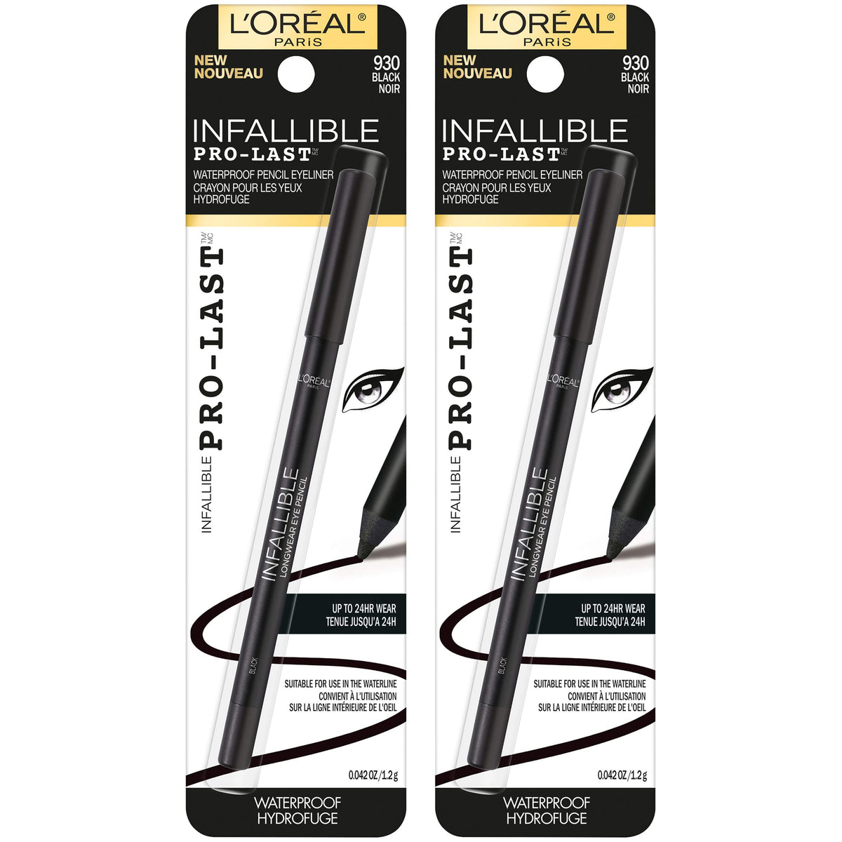 Close-up of L'Oreal Paris pencil tip highlighting creamy texture and smooth glide