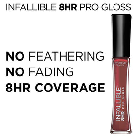 L'Oreal Paris gloss texture swatch showing smooth, hydrating shine and true-to-tone color