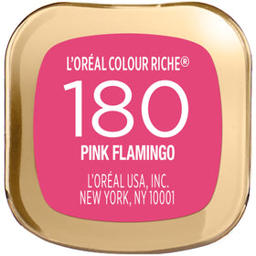 L'Oreal Paris lipstick next to coin for size scale showing portable, travel-friendly design