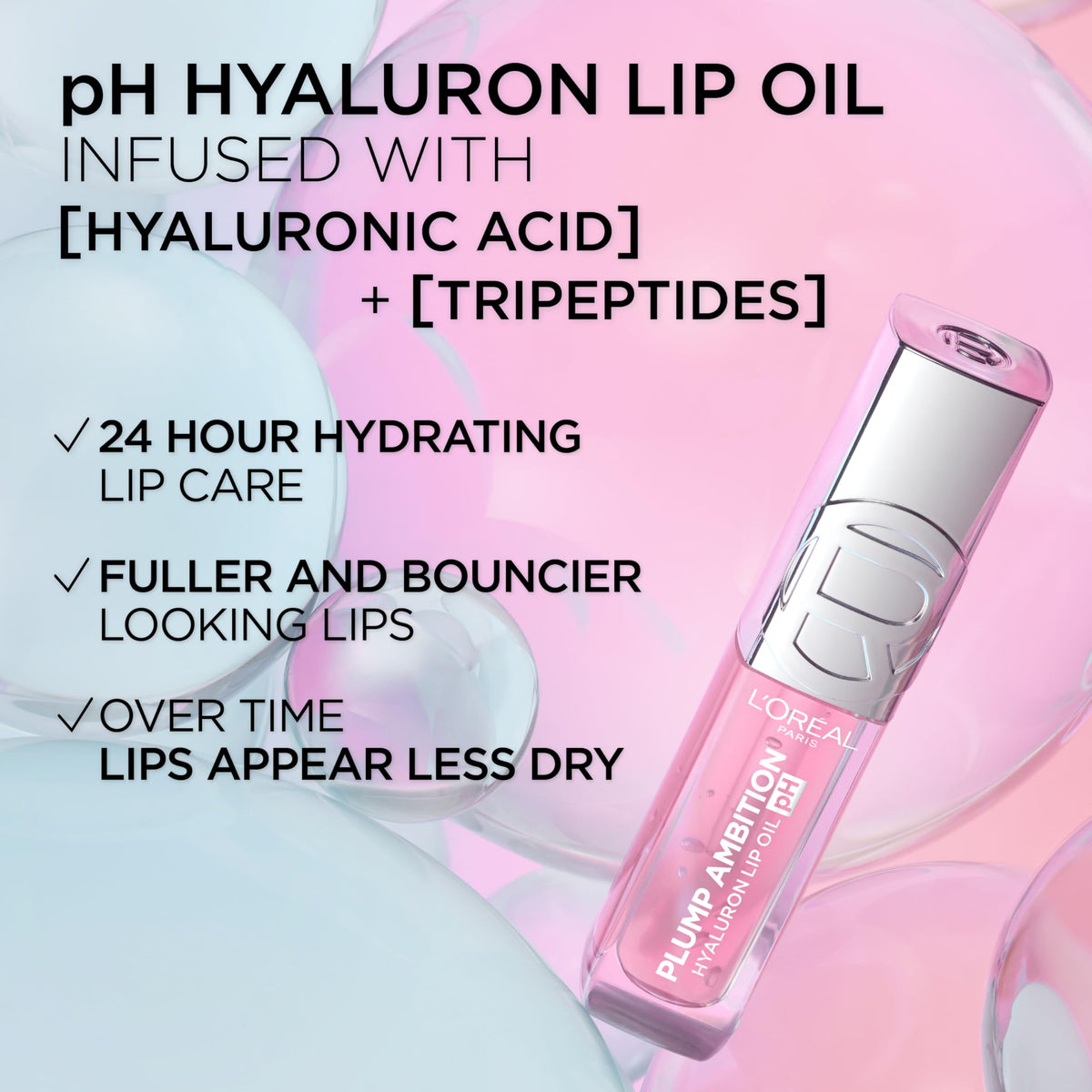 Model applying L'Oreal Paris lip oil in lifestyle scene for everyday radiance