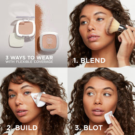 L'Oreal Paris swatches of W7 Medium Deep on skin showing true match blending