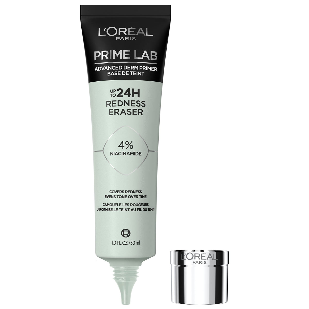 L'Oreal Paris front packaging showing bottle and label, communicates professional benefits