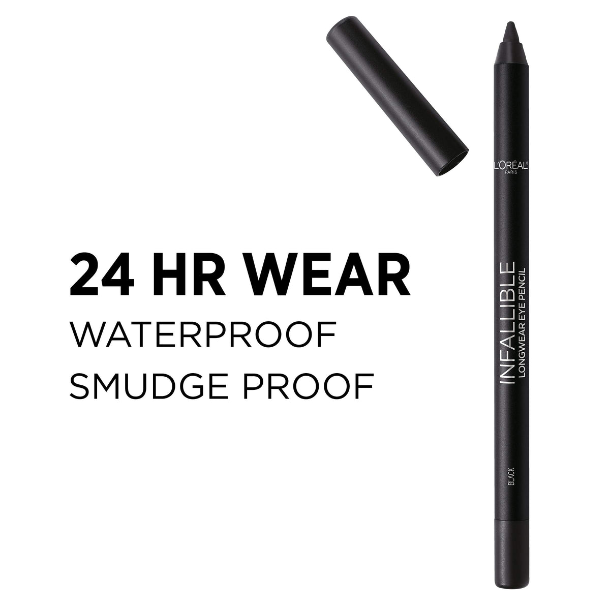 L'Oreal Paris brown eyeliner texture swatch demonstrating rich pigment payoff